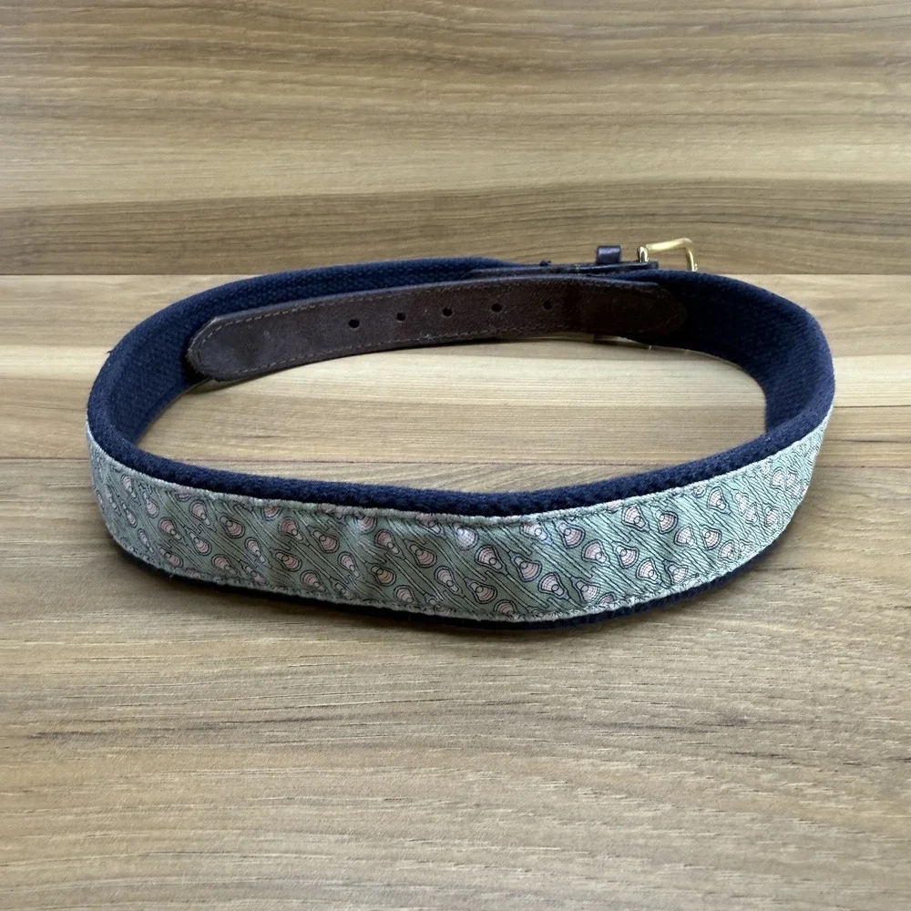 Vinyard Vines Young Mens Boys Belt 30 Green Blue Brown